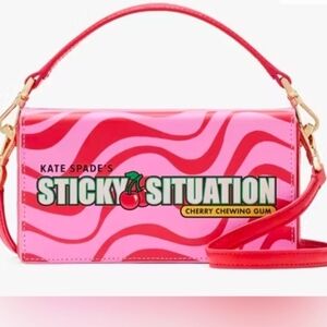 Kate Spade NWT Sticky Situation Bubblegum CherryPink/Red Crossbody Bag